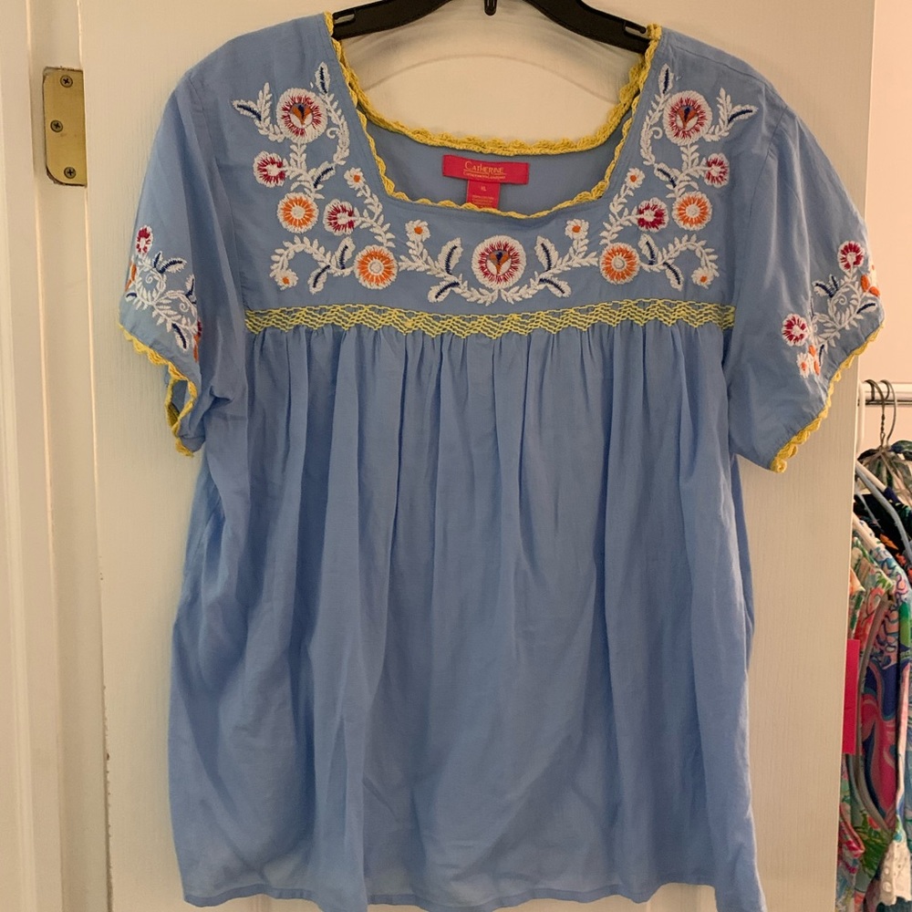 Catherine Malandrino Flower Blouse